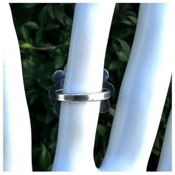 Native American Zuni Multi StoneTurquoise Sun Face  Flower Ring - Picture 3 of 7